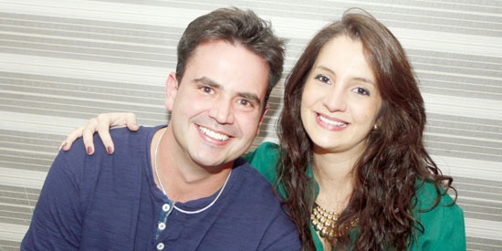 Marcelo Silva e Débora Pádua no Sumô Sushi Bar